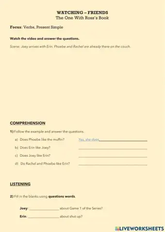 Watching - Friends - Joey and Erin