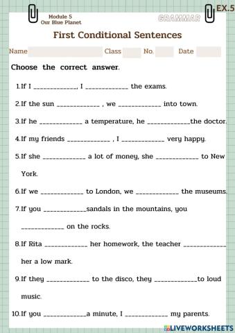 First Conditional Sentences