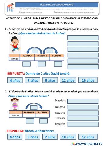 Problemas de edades