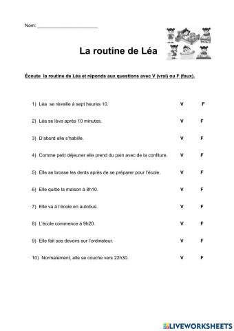 La routine de Léa