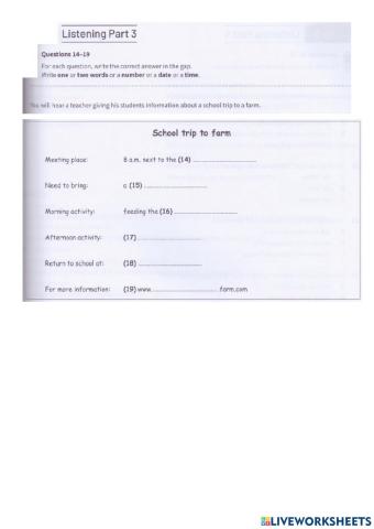 listening part 3 and 4