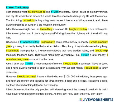 If i won the lottery