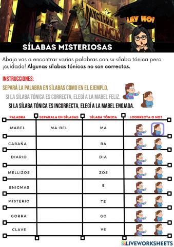 Sílabas misteriosas