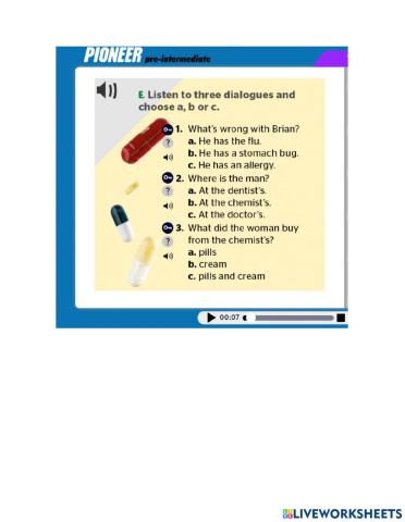 Pioneer pre intermediate WORKBOOK MODULE 11 A