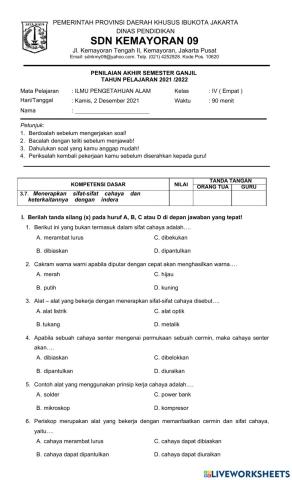 Pas ipa kd 3.7 semester ganjil 2021-2022
