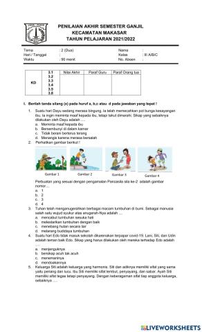 Soal PAS Tema 2 Semester Ganjil 2021