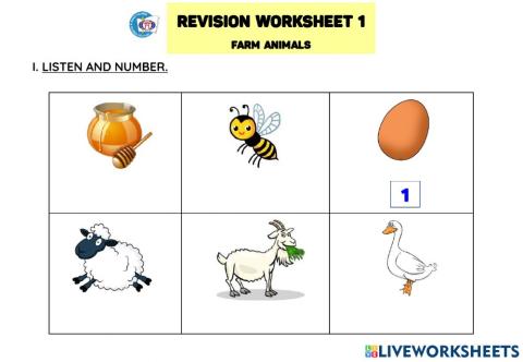 Revision worksheet 1