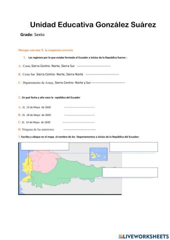 Ecuador a inicis de la República