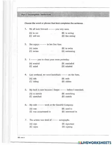 Unit 3:Gerund- to-inf