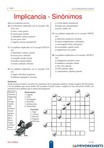 Implicancia - Sinónimos