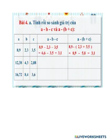 Toán bài 4 thứ tư t11