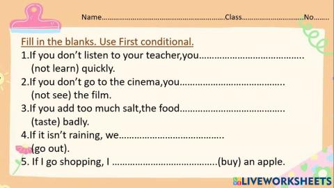 First conditional2