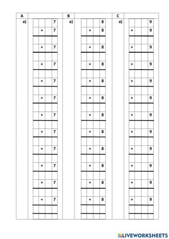 数学连加法练习1
