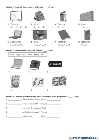 Test (klasa 4, unit 2)