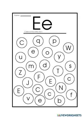 Letter E