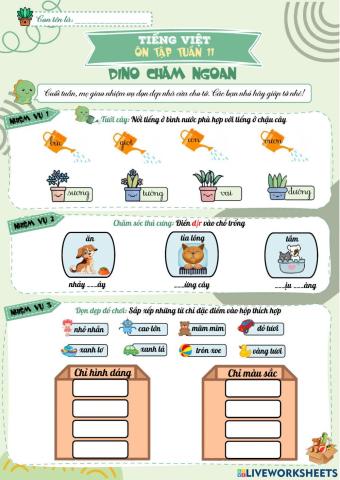 Ôn tiếng việt tuần 11