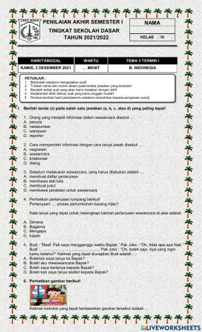 PAS Tema 3 Bahasa Indonesia