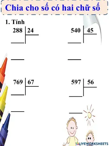 Chia cho số có hai chữ số