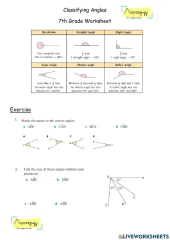 Angles-Identyfing Angles