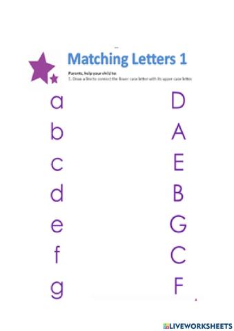 Letter worksheet