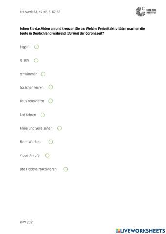 Freizeitaktivitäten