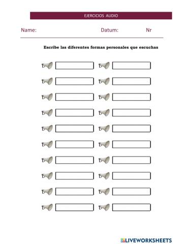 Formas Personales Presente - pasado Perfecto 02