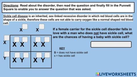 Sickle Cell - Sex Linked Traits