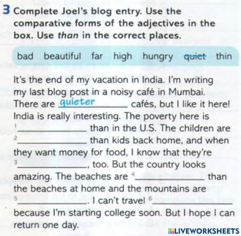 Comparative Adjectives