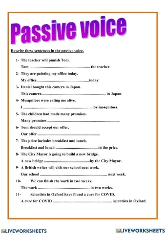 B2 Passive voice mixed tenses
