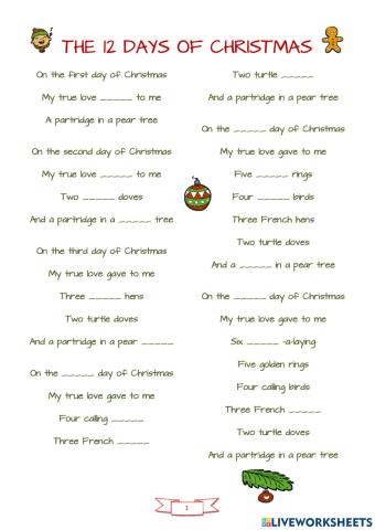12 Days of Christmas