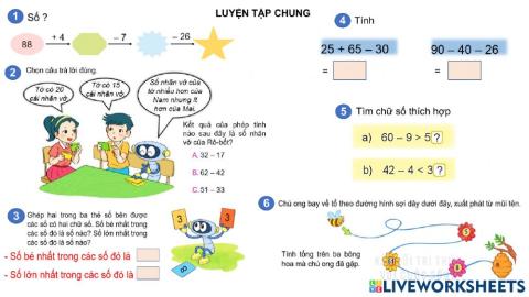 Luyện tập chung trang 95,96