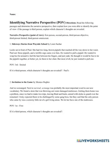 Point of View Practice