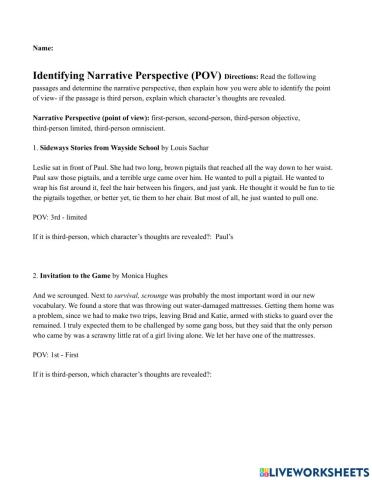 Point of View Practice