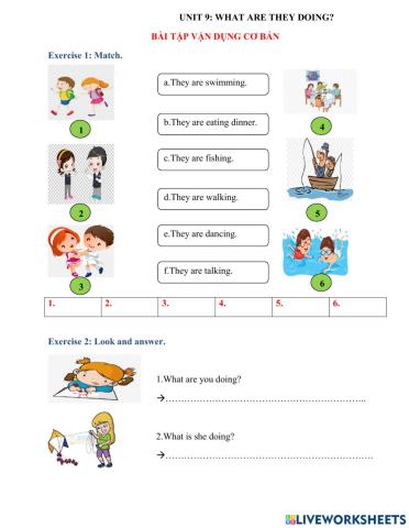 Unit 8 bài tập cơ bản