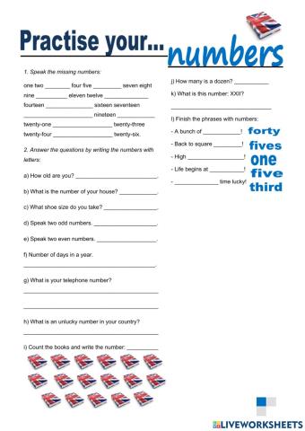 Practise your numbers