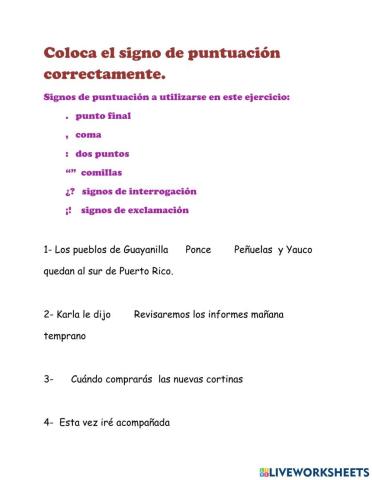 Signos de puntuación