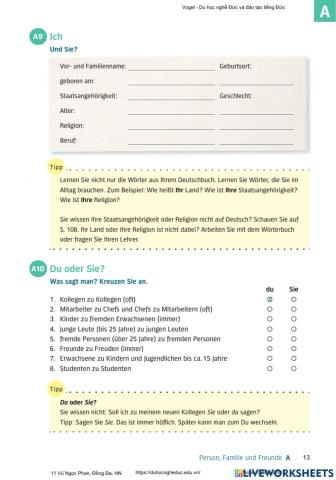 Person, Familien und Freunde