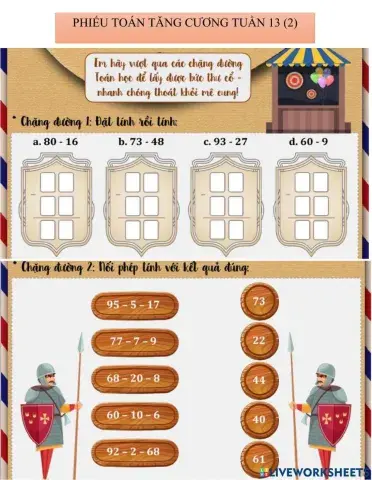 Toán tăng cường tuần 13 lớp 2