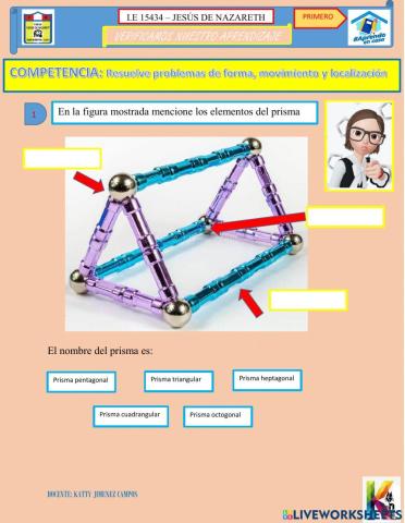 Prisma y pirámide de base cuadrada