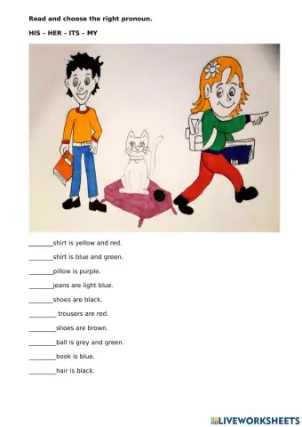 Read and choose the right pronoun