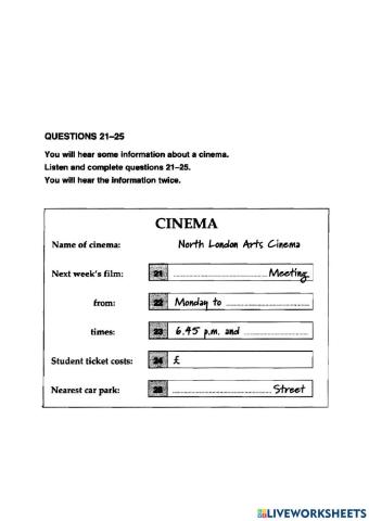 Ket 2-test 4-listening-part 5