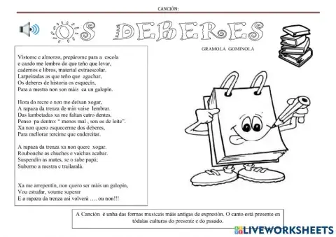 Canción Os Deberes -gramola Gominola