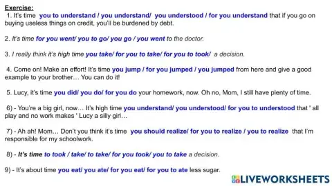 It's time-it's high time