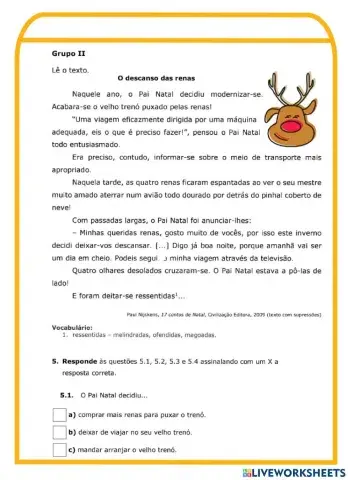 Avaliação de Português