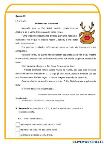 Avaliação de Português