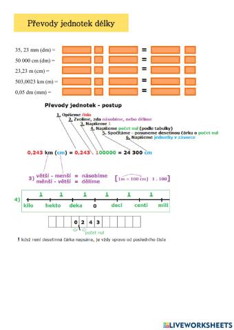 Převody jednotek DÉLKY