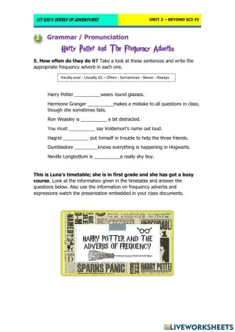 Harry Potter and the Frequency Adverbs