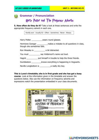 Harry Potter and the Frequency Adverbs
