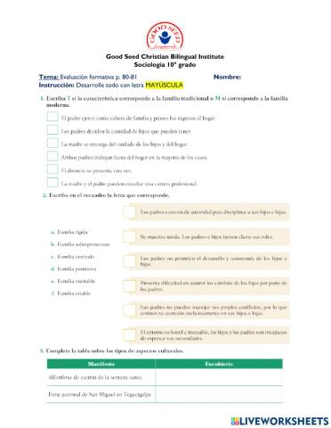 Evaluación formativa p. 80-81