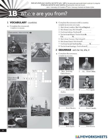 Where are you from? Workbook